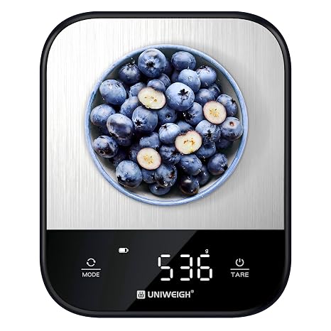 UNIWEIGH Food Scales for the Kitchen 11 lb Digital Scales Grams and Ounces