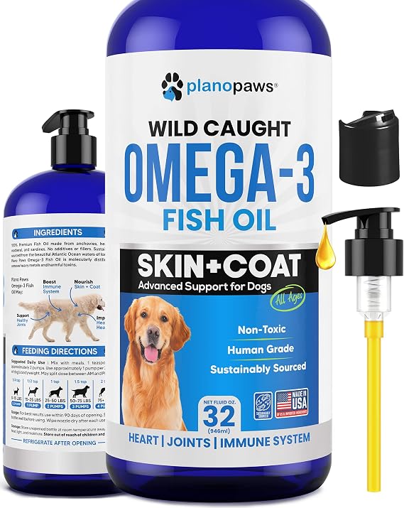 Omega 3 Fish Oil for Dogs - Supports Shedding and Itching, Skin and Coat