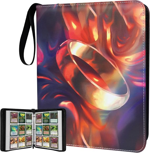 MTG/YGO/TCG Card Binder 900 Pockets Portable Waterproof Card Storage Bag with Removable Sleeve Card Book for Magic the Gathering Lord of the Rings