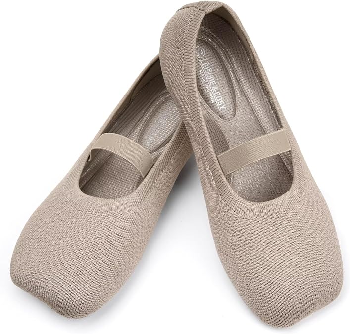 Women's Wide Toe Box Mary Jane Ballet Flats Shoes