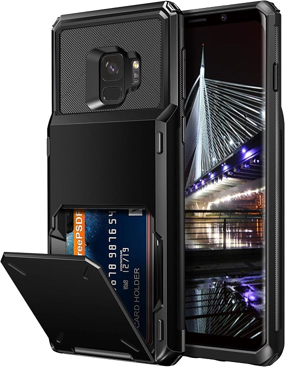 Vofolen for Samsung Galaxy S9 Case Wallet with Card Holder Black