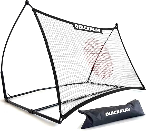QUICKPLAY Spot Target Soccer Rebounder | Weather-Resistant Rebound Net with Carry Bag | Great for Passing, Receiving, and Trapping Practice | Ideal for Team or Solo Training