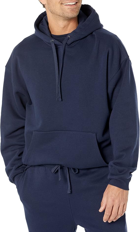 Amazon Essentials Men's Oversized-Fit Heavyweight Hooded Sweatshirt (Available in Big & Tall)