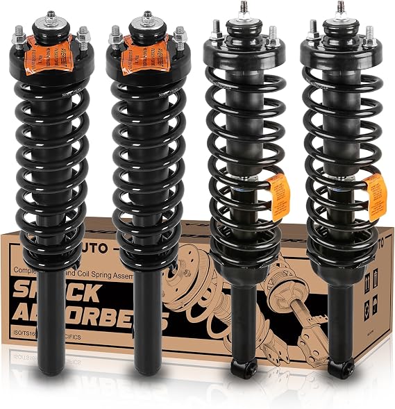 KUIPERAUTO 171583R 171583L 171325 Front+Rear Suspension Struts Shocks Complete Assembly Shock Absorbers w/Coil Spring Compatible for Honda CR-V 1997 1998 1999 2000 2001 Left Right (Set of 4)