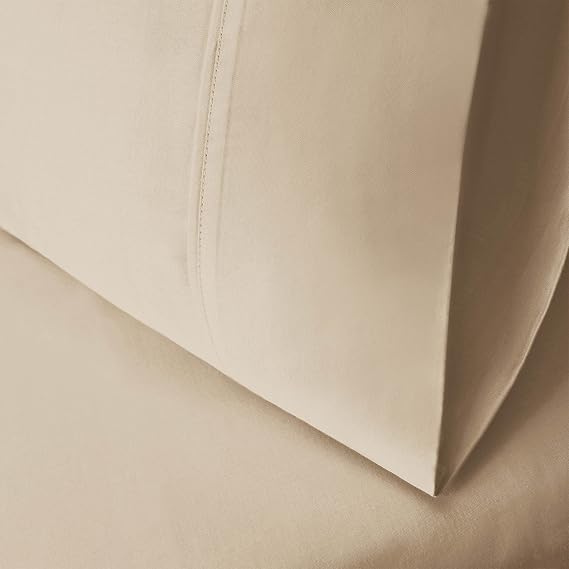 Superior 100% Egyptian Cotton 400 Thread Count Solid 2-Piece Pillowcase Set, King, Ivory