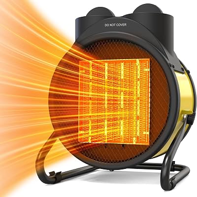 Outdoor Heaters for Patio, Outdoor Heater with Overheat Protection, 3S Fast Heating Portable 1500W Electric Garage Heater, Portable Patio Heaters for Space, Greenhouse