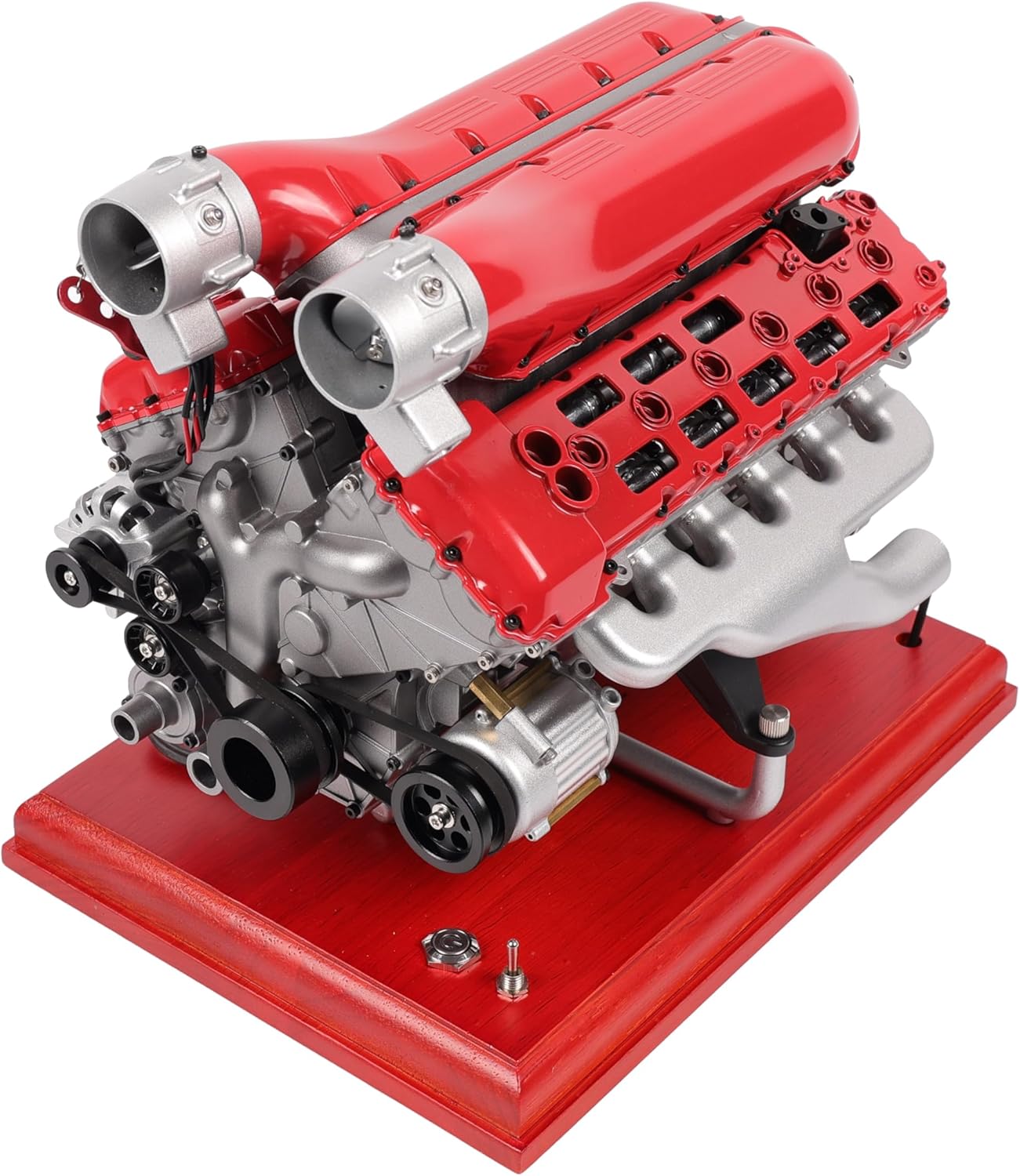 DM108 Metal V12 Engine Model Kit That Works 800+ PCS Metal Motorized 4-Stroke Engine with Electric Drive, DIY STEM Building Project &