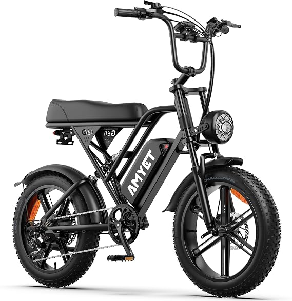 AMYET G60 Electric Bike for Adults, 1000W 20'' Fat Tire Ebike for Commuter