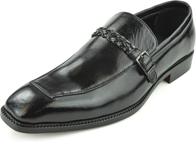 Moda Di Raza-Men's Classic Slip On Loafer Business Leather Dress Shoes