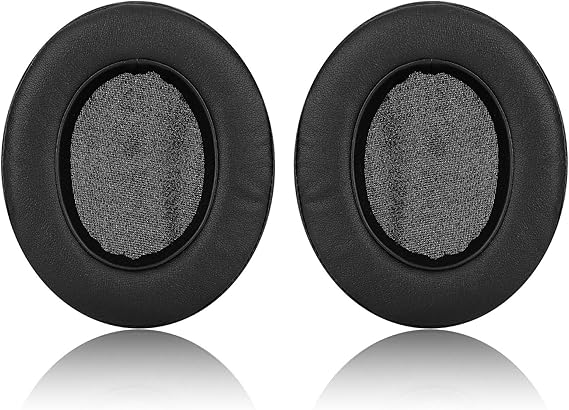 Replacement Ear Pads Cushion Cover with Protein Leather & Memory Foam for Razer Nari, Ultimate, Essential, Kraken Kitty, Kraken Tournament Edition Headset ONLY Oval (Black)