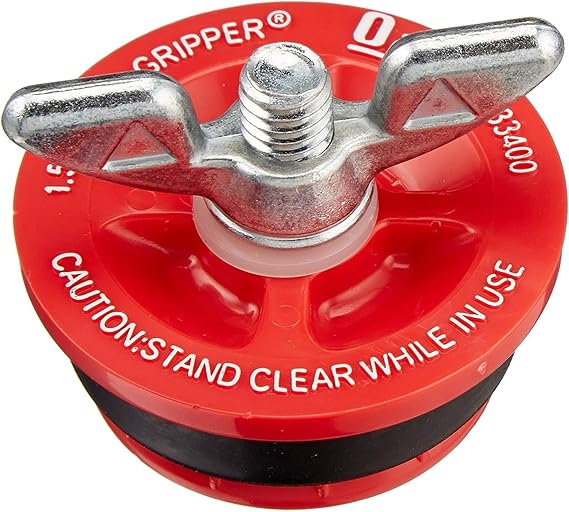 Oatey 33400 Mechanical End-of-Pipe Gripper Plug, 1-12 in., Red, 1 Count