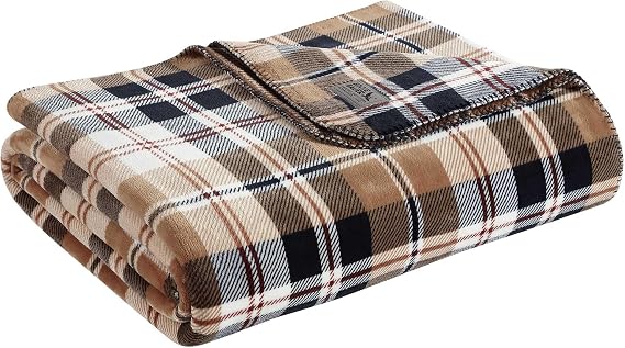 Eddie Bauer - Soft Queen Size Blanket for Bed or Couch, Cozy Bedding