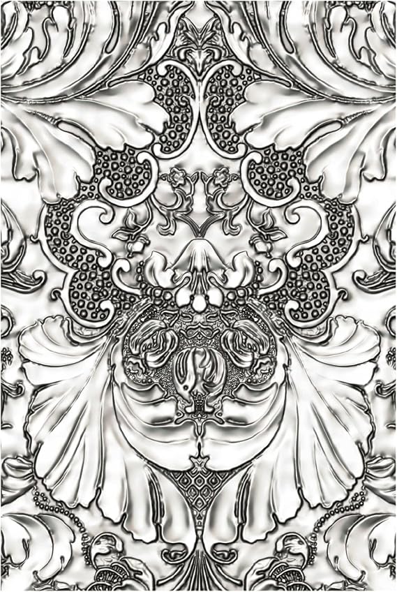Sizzix 3 Boyutlu Doku Soluyor Kabartma Klasörü Damast von Tim Holtz, 665733, çok renkli, Tek Boyut