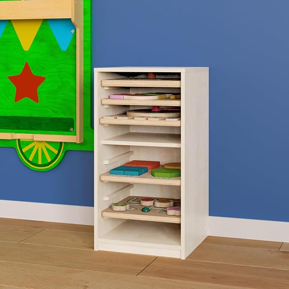 Classroom Essentials Kid Friendly Commercial Deluxe Natural Birch Plywood Puzzle Holder