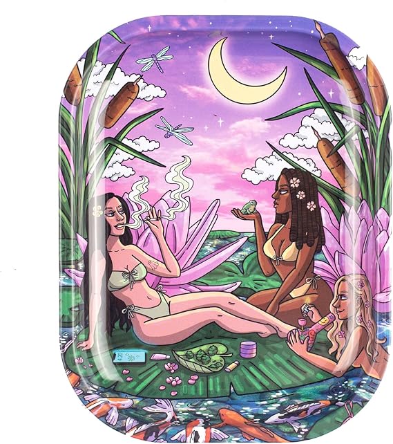 Rolling Tray Decorative Tray,Smooth Rounded Edges Girl Design-Unique Gifts