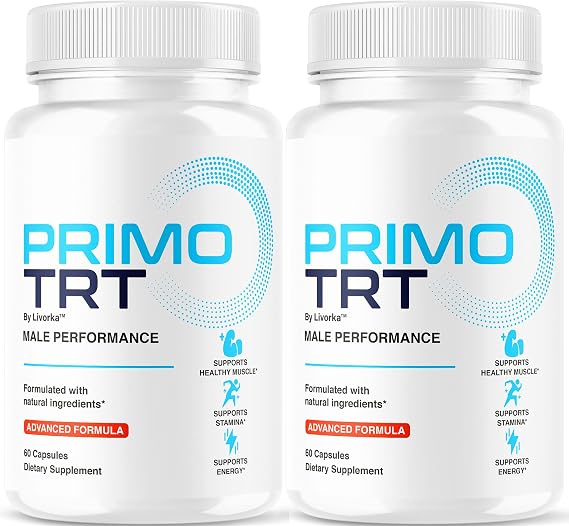 (2 Pack) Primo TRT Pills - Official PrimoTRT Supplement Capsules For Men - Maximum Strength Energy Support, Natural Primo TRT Vitamins Support Overall Health & Wellness, 120 Capsules For 2 Months