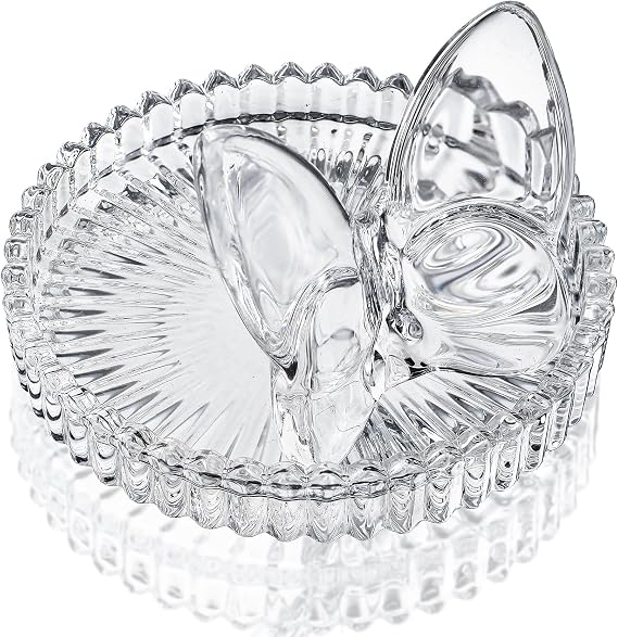 4 Inch Crystal Butterfly Ring Holder Dish Jewelry Tray Wedding Decor