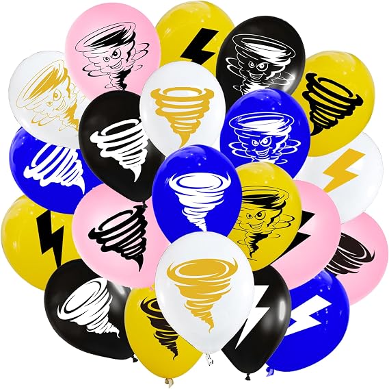 50 Pieces Tornado Balloon Weather Themed Birthday Party Supplies Decorations Favors Balloon