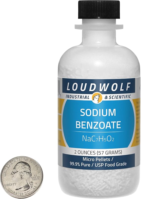 Sodium Benzoate/Micro Pellets / 2 Ounces / 99.9% Pure Food Grade