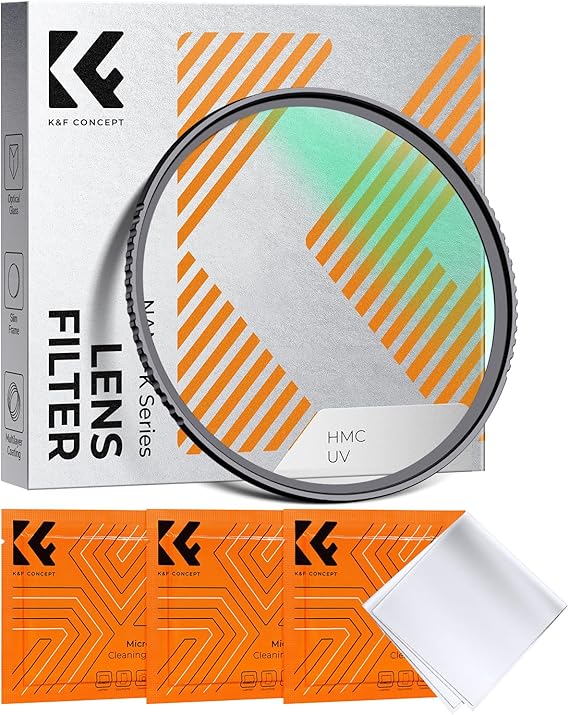 K&F Concept 37mm MC UV Lens Protection Filter with 18-Multi-Layer Coating | Ultra Slim UV Lens Filter with 3 Cleaning Cloths for Camera Lens (K-Series) FV301