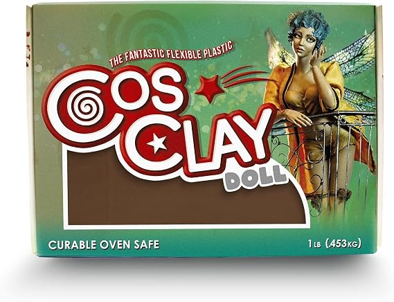 Cosclay Doll - Beaut Brown - Flexible Polymer Clay (8oz)