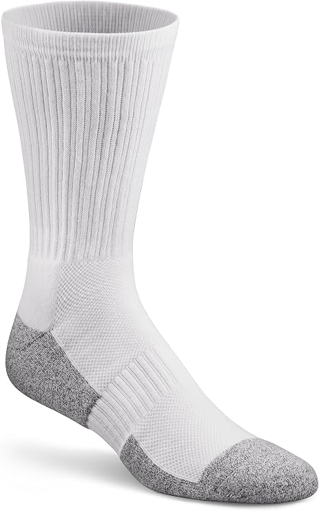 Dr. Comfort Crew Unisex Socks - White - Large