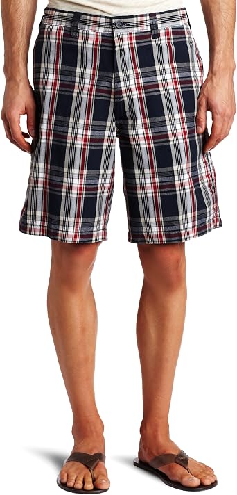 Savane Mens Big Yarn Dye Plaid Short, Total Eclipse, 44