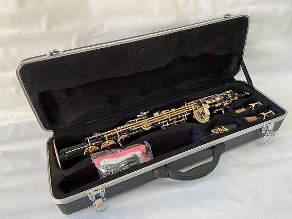 Professional Black Gold Soprano Straight Saxophone New