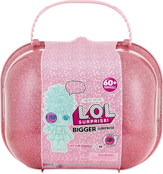 L.O.L. Surprise! Bigger Surprise Limited Edition with 2 Collectible Dolls, 1 Pet, 1 Lil Sis with 60+ Surprises in Eye Spy Series Carrying Case- Gift for Kids, Toys for Girls Ages 4 5 6 7+ Year