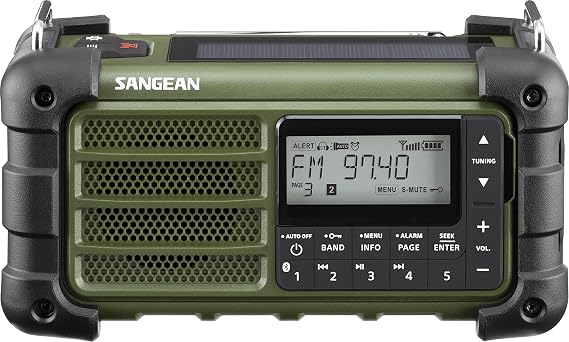 Sangean MMR-99 AM/FM Bluetooth Weather Emergency Radio, Multi-Powered