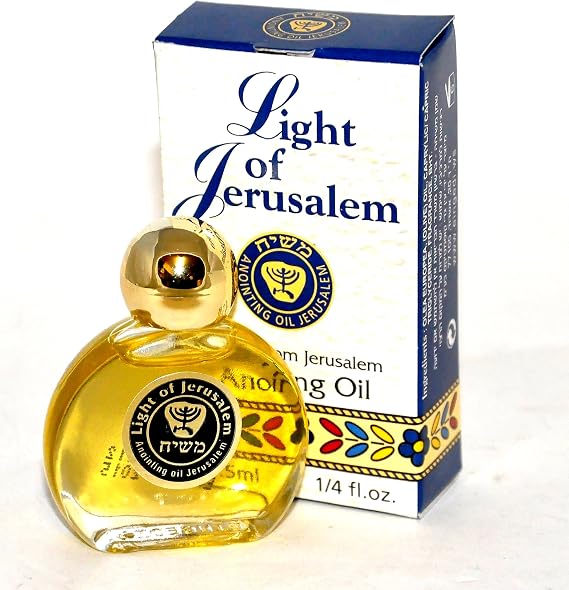 Anointing Oil 7.5 ml - 1/4oz from The Holyland Jerusalem (1 Bottle) (Light of Jerusalem)