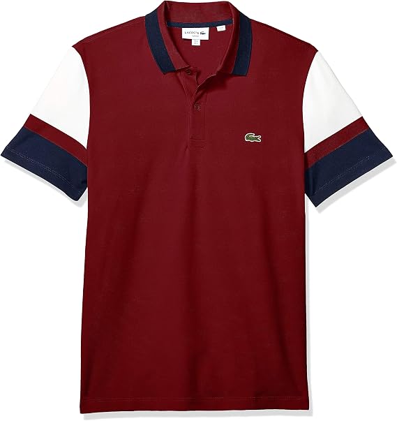 Lacoste Mens S/S Colorblock Strech Pique Slim Fit Polo