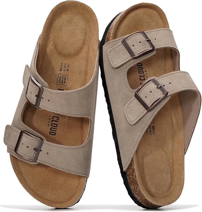 100% Genuine Leather Womens Sandals Slides for Women Everyday Sandals Women