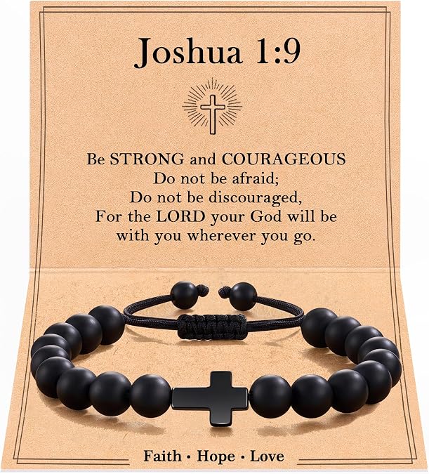 Tarsus Cross Bracelet Teen Boy Gifts, Teenage Boys Kids Easter Basket Stuffers Christian Jewelry Baptism Christmas Birthday Gifts