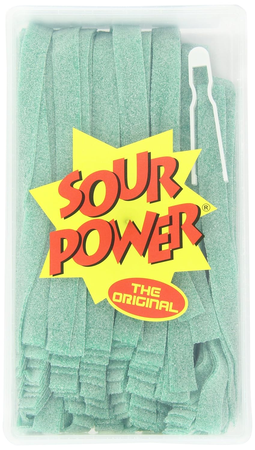 Sour Power Belts, Green Apple 150-Count Belts, 42.3-Ounce Tub