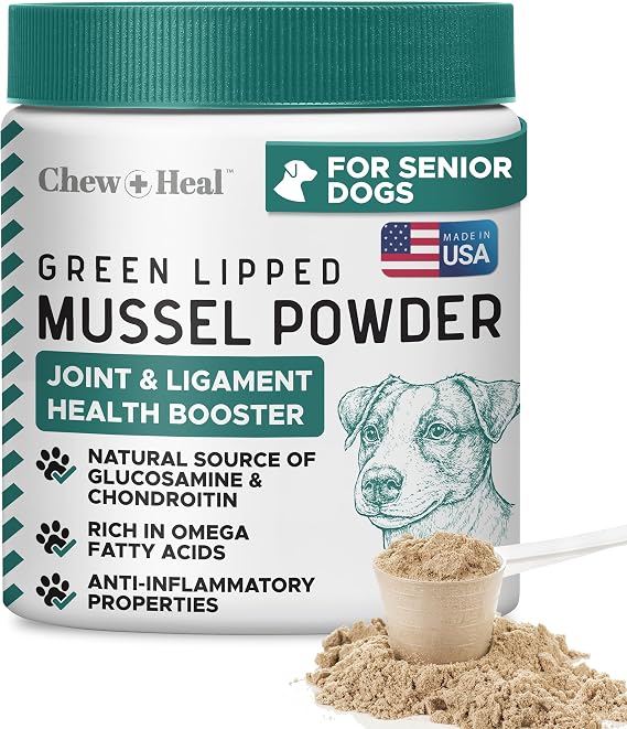 Green Lipped Mussel for Dogs, 2.12 oz - Green Lipped Mussel Powder for Dogs