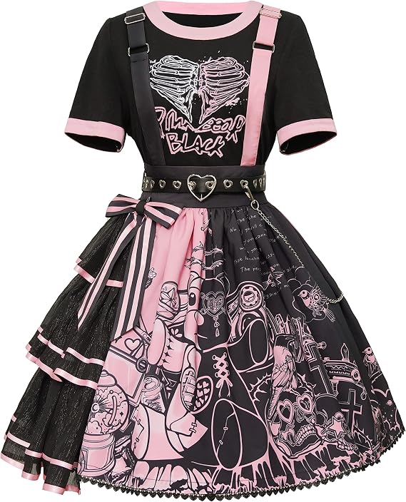 Mingyuezai Women's Lolita Dress Gothic Punk Skirt Party Halloween Costume Cosplay