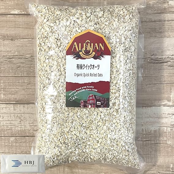 Alishan Organic Quick Oats, 2.2 lbs 1 kg, Oatmeal, Instant Oats, Cereal, Organic, Organic, Alishan, Gluten Free, Breakfast, Baby Food, Candy Making, Commercial Use, Large Capacity, Preserved Food