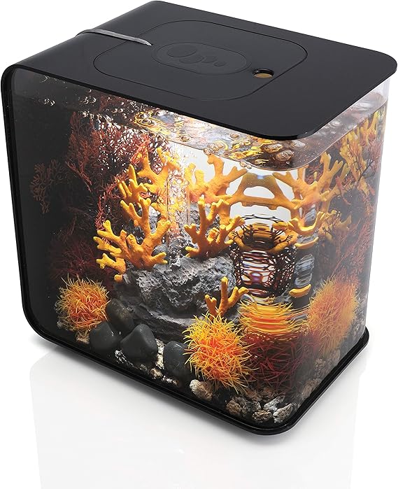 biOrb Flow 15 Aquarium with LED - 4 Gallon, Black