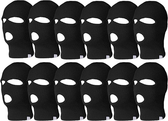 TOP HEADWEAR 12 Pack 3 Hole Ski Face Mask Balaclava