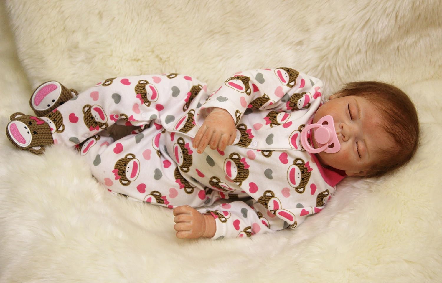 OtardDolls Soft Vinyl Silicone Ribbon Doll Living Baby Doll 22 Inch Realistic Baby Doll For Kids Gifts