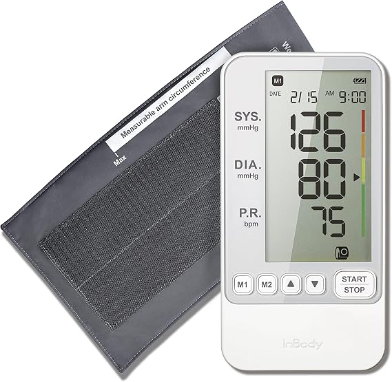 InBody at-Home Automatic Blood Pressure Monitor BP170 - High Blood Pressure Monitor with One-Touch Cuff, for Home and Professional Use, Large Digital Display