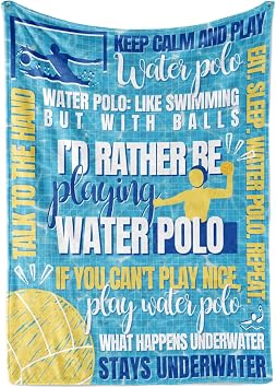 Huglanket Water Polo Gifts, Throw Blanket for All Seasons