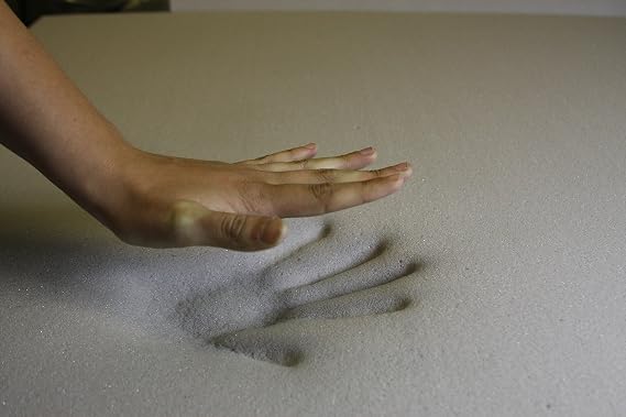 Twin Size 4 Inch Thick, 4 Pound Density Gray Visco Elastic Memory Foam Mattress Pad Bed Topper Made in The USA