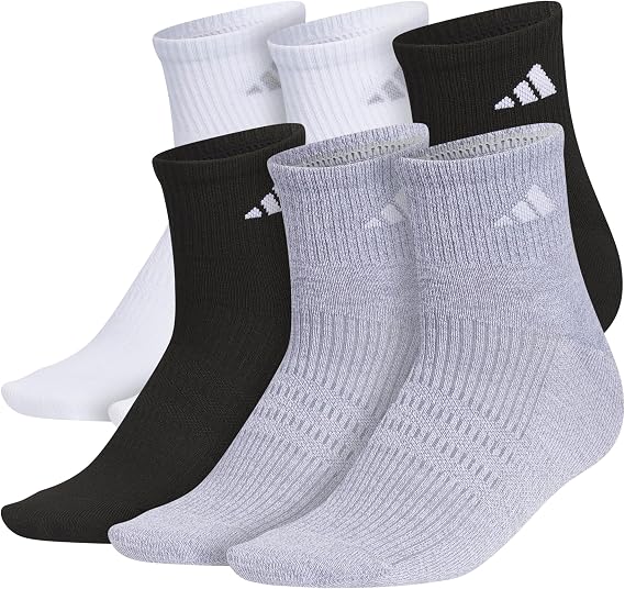 adidas Women's Superlite Quarter Ankle Socks 6 Pairs