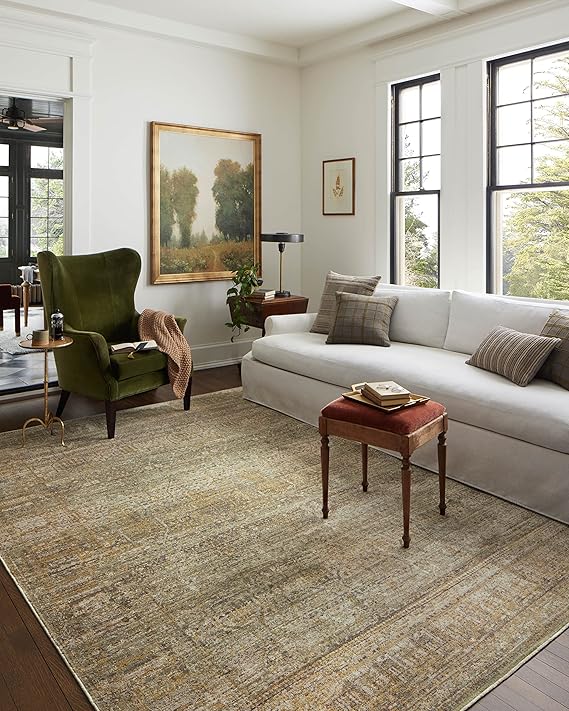 Loloi Jean Stoffer Bradbury Dove/Gold 2'-6" x 8'-0" Runner Rug