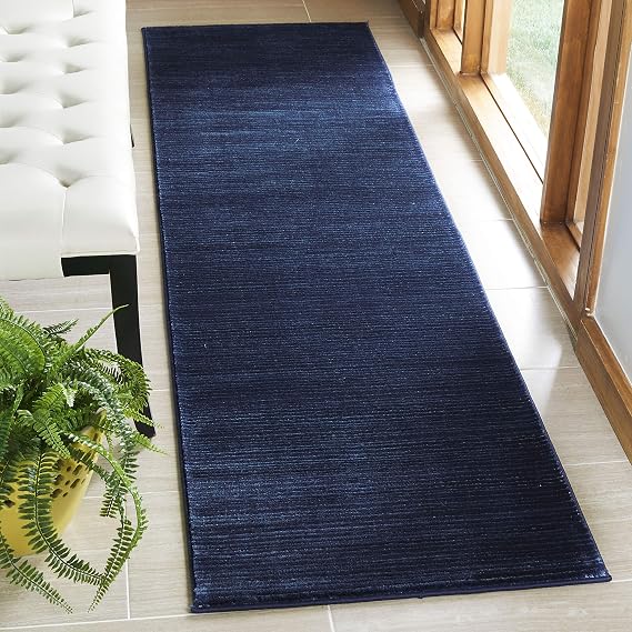 SAFAVIEH Vision Collection Runner Rug - 2'2" x 6', Navy, Modern Ombre Design, Non-Shedding & Easy to Clean, Ideal for Entryway, Foyer, Bedroom (VSN606N)