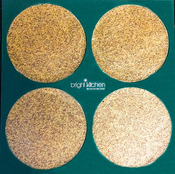 Dehydrator Pizza Crust Circle Mold Shape Silicone Sheet Mat for Excalibur Dehydrating 14" x 14" Round Raw Tortilla Drying Bright Kitchen Brand