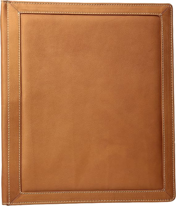 Piel Leather Three-ring Binder Sa Briefcase, Saddle