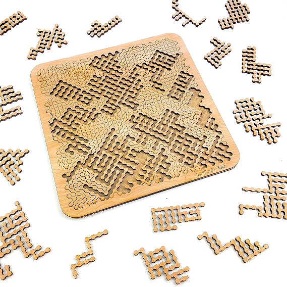 Mind Bending Wooden Jigsaw Puzzle | Medium Puzzles for Adults | 50 Pieces | 11.3" x 11.3